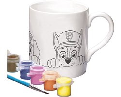 PAW Patrol speelgoed Totum Inkleur beker mok beschilderen - knutselen keramiek incl. verf en penseel creatief speelgoed cadeau jongens en meisjes vanaf 4 jaar