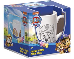 PAW Patrol speelgoed Totum Inkleur beker mok beschilderen - knutselen keramiek incl. verf en penseel creatief speelgoed Sint cadeau jongens en meisjes
