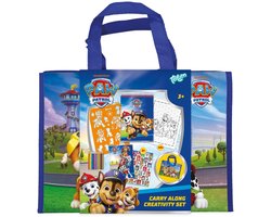 PAW Patrol speelgoed Totum luxe vakantie teken- sticker en kleurmap - carry along set voor uit en thuis - creatief speelgoed junior tekenen kleuren stickeren vanaf 3 jaar