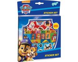 PAW Patrol Stickers 3 stickervellen en speelachtergrond Totum stickerset speelgoed meisjes en jongens vanaf 3 jaar - knutselen