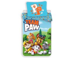 Paw Patrol Team Paw! dekbedovertrek - 140 x 200 cm - kussensloop 70 x 90 cm