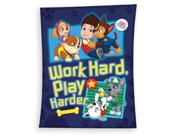 Paw Patrol thema fleece dekentje - plaid - 100 x 140 cm - kinderen - Kinderkamer dekens van fleece