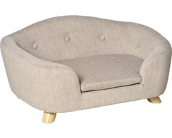 PawHut huisdierenbank - met kussen - achterzak - zachte bekleding