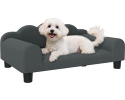 PawHut-Pet Sofa-66x42x28,5cm-Velours-Grijs foncé