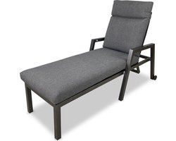 PAZOON Como Ligbed - 210x58cm – Antraciet - Extra hoge instap - Gasvering verstelbaar