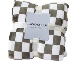 Pazzo Goods Fleece Deken Liva – Plaid – Deken – Fleece Plaid – Deken voor de Bank – Donkergroen – 150x200cm – Warm en Zacht – Bed of woonkamer decoratie – Comfortabele Dekens en Plaids – Cadeau