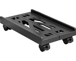 PC standaard, pc houder, pc houder op bureau, pc standaard, computer desktop standaard, universeel verstelbare CPU standaard met wielen (zwart)
