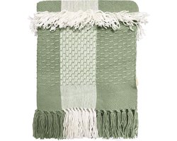 Peagreen fringe throw