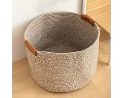 Peakmarketing- mand Opbergmand (bruin) - Mandjes Opbergen - Milieuvriendelijk Manden -opbergmand speelgoed -Katoen-opbergmand kinderkamer-opbergmand rond-opslagmand-wasmanden-washandjes-wasbox-heupwasmand