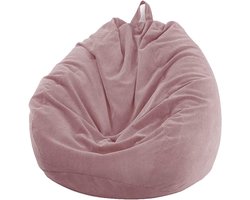 Pear Bean Bag - Corduroy Lounge Chair - Outdoor Indoor Relaxation - Bedroom Cushion (Pink, 100x120cm)