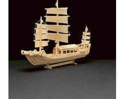 Pebaro Houten bouwpakket Junk, gemonteerd formaat: 38 x 15 cm