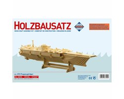 Pebaro houten bouwset vliegdekschip bouwpakket creatief speelgoed.