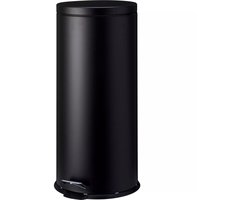 Pedaalemmer 30 liter Zwart 30x48cm Metaal – Ronde Keuken Prullenbak