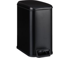 pedaalemmer badkamer - 5 liter - softclose - toilet - matte look - zwart