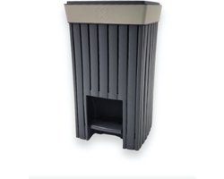 Pedaalemmer Doga 6 liter- antraciet - 70% gerecycled materiaal