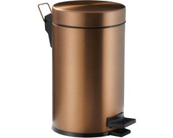 Pedaalemmer Koper - 5 liter - Prullenbak - Badkamer - Toilet - Afvalemmer - Softclose - RVS
