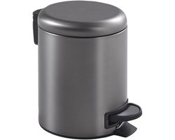 Pedaalemmer met deksel 5 l Gun Metal
