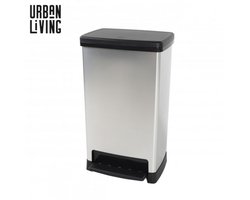 Pedaalemmer met valrem 50L – Kleur metaalgrijs