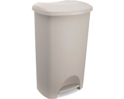 Pedaalemmer - Prullenbak - Afvalbak - 50 liter – Taupe