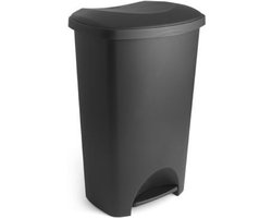 Pedaalemmer - Prullenbak - Afvalbak - 50 liter - Zwart