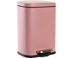 Pedal bin DKD Home Decor 21 x 18 x 29,5 cm Metal 5 L Peach polypropylene Basic