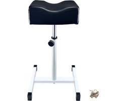 Pedicure Stoel met Voetsteun - In Hoogte Verstelbaar - Manicure & Voetverzorging - Comfortabele Beensteun - Voor Nagelsalon, Spa & Schoonheidssalon - Zwart