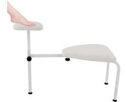 Pedicure Stoel - Voetensteun Stoel - Salon Werk - Verstelbare Hoogte Lengte - 50 kg Belasting - Wit
