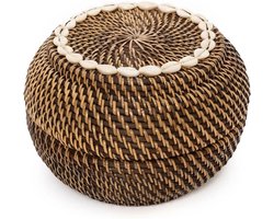 Peek-a-Boo Basket Storage - Decoratieve mand - Rotan Box - Veelzijdige Organizer - 27cm x 27cm x 18cm