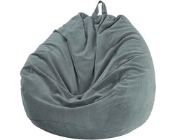 Peer Zitzak - Korduroy Peer Fauteuil zonder Vulling voor Buiten en Binnen Ontspanning - Loungestoel en Slaapkamerkussen (Antraciet, 85x110cm)