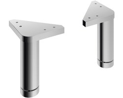 Pelipal 2-delige set poten Quickset 945 glanzend chroom 10x14x12 cm