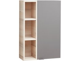 Pelipal hangkast Quickset 394 melamine gecoat Front: kwarts grijs mat touch, accent polar pine/corpus: kwarts grijs mat touch 70x45x20 cm
