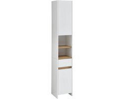Pelipal hoge kast Quickset 100 melaminecoating wit mat 182,8x32,4x32,2 cm