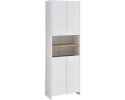 Pelipal hoge kast Quickset 100 melaminecoating wit mat 182,8x61,6x32,2 cm