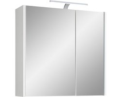 Pelipal spiegelkast Quickset 100 melaminecoating wit mat 64x67,2x18,3 cm