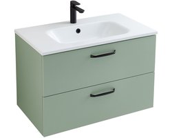 Pelipal wastafel met onderkast Quickset 500 Groen 53,3x81x46 cm