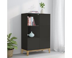 Pelle-Highboard - 4-deuren - Grijs/Wotan Eiken