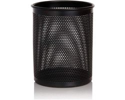 Pen Holder, Rond Mesh Metal Pen Holder Simpel Multi Function Bureau Living Debris Storage Eenvoudig Te Reinigen Zwart