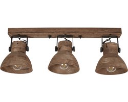 PENNAI - Plafondlamp - Donkerbruin - Hout