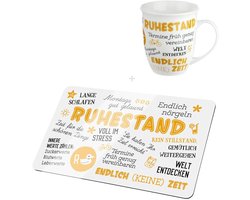 Pensioen Cadeauset - Jumbo Mok Porselein - Snijplank