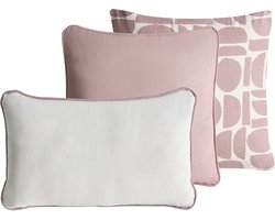 PENTACE - Sierkussen set van 3 - Roze - Katoen