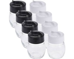 Peper en zout vaatje - 4x set - 5 x 7 cm - glas - strooiers - zoutvaatje - pepervaatje - Peper en zout stel
