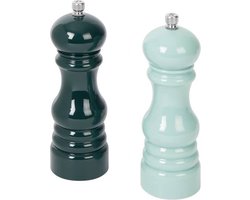 Peper -en Zoutmolen - 2 Stuks - Groen - Stijlvol - Vintage - Klassiek design - Keuken accessoires - Keuken benodigdheden - Excl. peper en zout