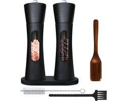 Peper en zoutmolen set van acaciahout - Pepermolen zwart - Zoutmolen - Kruidenmolen - Luxe kwaliteit