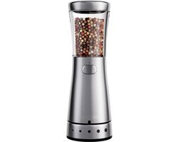 Pepermolen elektrisch - Pepermolen - Grinder - Oplaadbaar - Zilver - Roestvrij staal/ABS