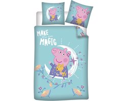 Peppa Pig Dekbedovertrek, Make Your Own Magic - Eenpersoons - 140 x 200 + 63 x 63 cm - Polyester