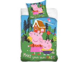 Peppa Pig Make Your Own Magic Dekbedovertrek - Eenpersoons - 140x200 cm - Multi