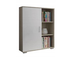 Per La Vita Herkules - Dressoir - 6 planken - Eiken sonoma en wit - 80 cm