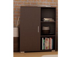 Per La Vita Herkules - Dressoirkast - 6 Planken - Wengékleurig - 80 cm
