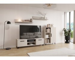 Per La Vita Oslo - Woonkamermeubelset - Kasjmierkleurig - Zwarte details - Scandinavische stijl