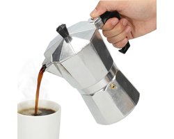 Percolator 300 ml - Klassieke Moka Pot voor 6 Kopjes - Stevig Aluminium - Koffiezetapparaat - Koffiezetter - Espresso en Koffie Maker - Cadeaus voor Hem - Löwenthal